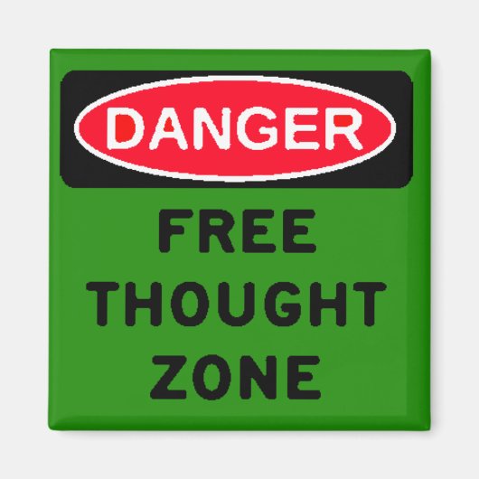 Aimant Zone de libre pensée du danger (Devant)