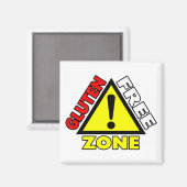 Aimant Zone sans gluten (maladie cœliaque - allergie au b (Recto/Verso)