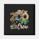 Aimant Zoo Giraffe Crew Safari Animal Zoo Keeper Enfants (Devant)