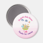 Aimant Zoo Whimsical mignon Baby shower d'arche animal Me (Recto/Verso)