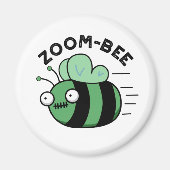 Aimant Zoom-bee Drôle Halloween Zombie Bee Pun (Devant)