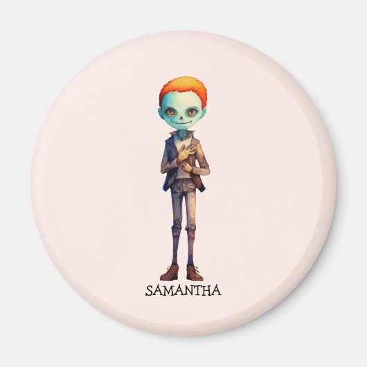 Aimant Zoombie Halloween personnalisé (Devant)