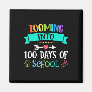 Aimant Zoomer Dans 100 Jours De Cadeau Enseignant Enfants