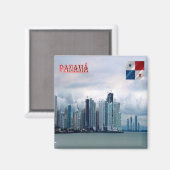Aimant zPA013 PANAMA, Skyline, Amérique, réfrigérateur (Recto/Verso)