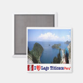 Aimant zPE012 LAC TITICACA I Love, Pérou, Fridge (Recto/Verso)