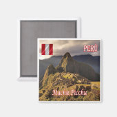Aimant zPE025 MACHU PICCHU, Cozco, Pérou, réfrigérateur (Recto/Verso)