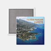 Aimant zPF007 PAPEETE, Polynésie française, Océanie, Frig (Recto/Verso)