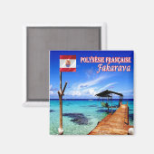 Aimant zPF011 FAKARAVA, Polynésie française, Océanie, Fri (Recto/Verso)