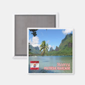 Aimant zPF013 COOK BAY, MOOREA, Polynésie française, Frig (Recto/Verso)