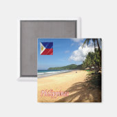 Aimant zPH006 plage de NACPAN, Philippines, Asie, Fridge (Recto/Verso)