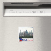 Aimant zPH008 skyline de MAKATI, Philippines Asie, Fridge (In Situ (Lave-vaisselle))