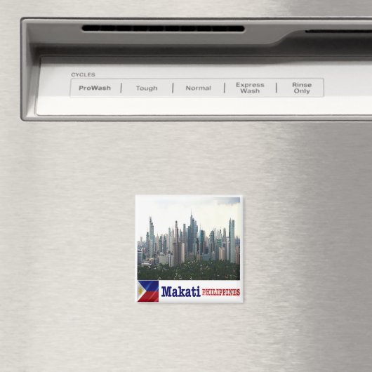 Aimant zPH008 skyline de MAKATI, Philippines Asie, Fridge (In Situ (Lave-vaisselle))