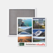 Aimant zPK005 mosaïque du PAKISTAN, Asie, Fridge (Recto/Verso)