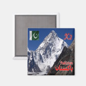 Aimant zPK008 PEAK K2, Pakistan, Asie, Fridge (Recto/Verso)