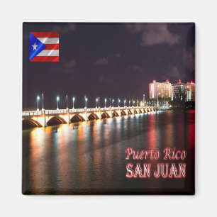 Aimant zPR008 PORTO RICO, San Juan, pont Dos Hermanos,