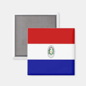 Aimant zPY001 PARAGUAY, Drapeau, Amérique, Frigo (Recto/Verso)