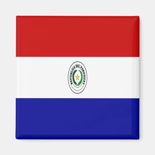 Aimant zPY001 PARAGUAY, Drapeau, Amérique, Frigo (Devant)