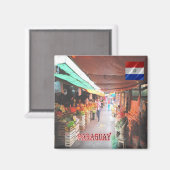 Aimant zPY005 PARAGUAY, Marché, Amérique, Frigo (Recto/Verso)