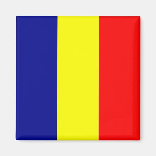 Aimant zRO001 DRAPEAU ROUMAIN ROMANIE, Réfrigérateur (Devant)