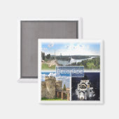 Aimant zRS004 BELGRADE, Serbie, Europe, Frigo (Recto/Verso)