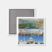 Aimant zRS005 BELGRADE, Serbie, Europe, Frigo (Recto/Verso)