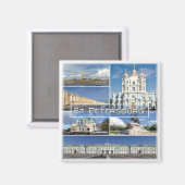 Aimant zRU004 SAINT PETERSBURG, Russie, Europe, Fridge (Recto/Verso)