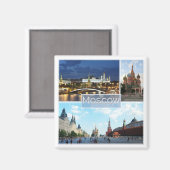 Aimant zRU005 MOSCOU, Russie, Europe, Fridge, (Recto/Verso)