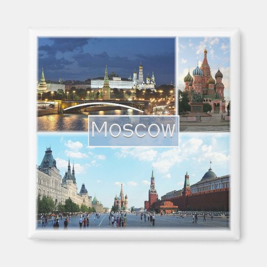 Aimant zRU005 MOSCOU, Russie, Europe, Fridge, (Devant)