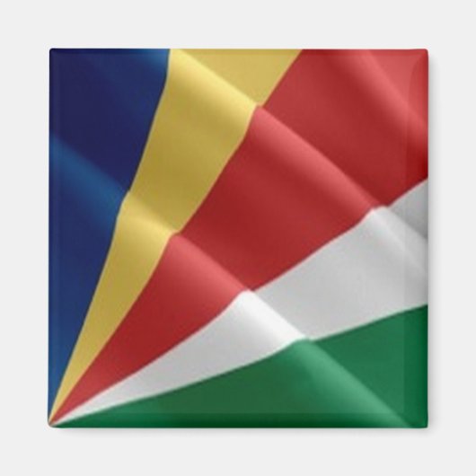 Aimant zSC002 SEYCHELLES, Drapeau, Afrique, réfrigérateur (Devant)