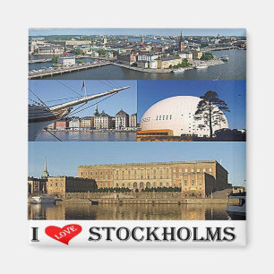 Aimant zSE020 STOCKHOLM "I LOVE". Suède, Europe, Frigo