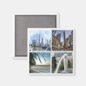 Aimant zSG005 SINGAPOUR par day LION CITY, Asia, Fridge (Recto/Verso)