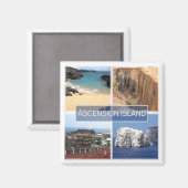 Aimant zSH002 ASCENSION ISLAND, Mosaic, Afrique, Réfrigér (Recto/Verso)