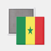 Aimant zSN001 SÉNÉGAL, Drapeau, Afrique, Réfrigérateur (Recto/Verso)