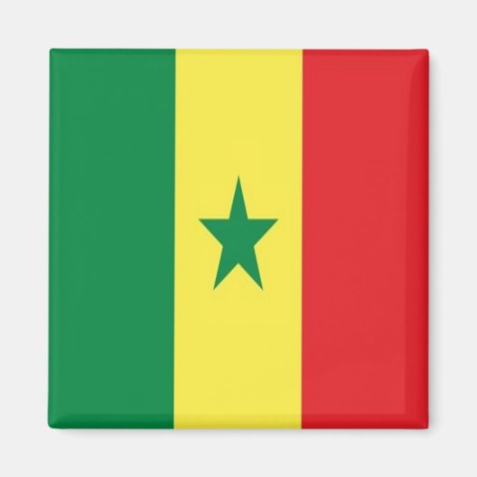 Aimant zSN001 SÉNÉGAL, Drapeau, Afrique, Réfrigérateur (Devant)