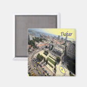 Aimant zSN007 DAKAR, Sénégal, Afrique, Réfrigérateur (Recto/Verso)