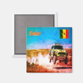 Aimant zSN009 SÉNÉGAL, Sénégal, Afrique, Fridge (Recto/Verso)