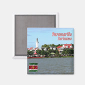 Aimant zSR006 PARAMARIBO, Suriname, Amérique, Frigo (Recto/Verso)
