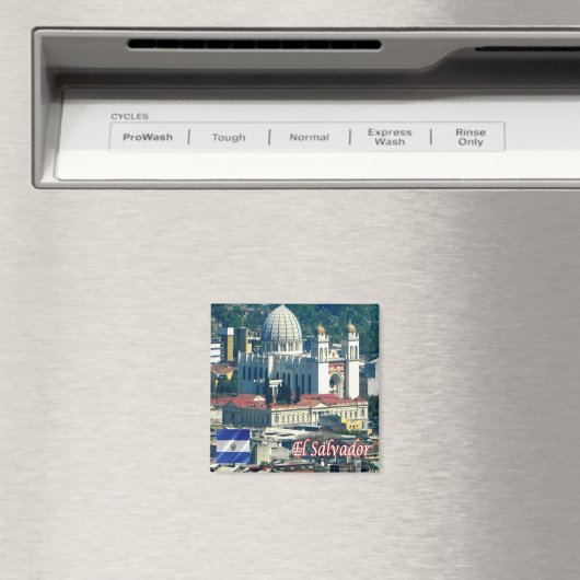 Aimant zSV005 EL SALVADOR, Cathédrale, Amérique, Frigo (In Situ (Lave-vaisselle))