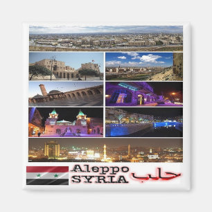Aimant zSY003 collage de ALEP, Syrie, Asie, Fridge