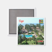 Aimant zTG006 LOME' Togo, Afrique, Réfrigérateur (Recto/Verso)