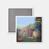 Aimant zTG008 TOGO, Taberma House, Afrique, Frigo (Recto/Verso)