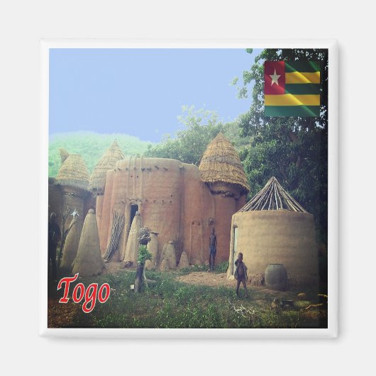 Aimant zTG008 TOGO, Taberma House, Afrique, Frigo (Devant)