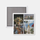 Aimant zTH008 mosaïque de BANGKOK, Thaïlande, Asie, Fridg (Recto/Verso)