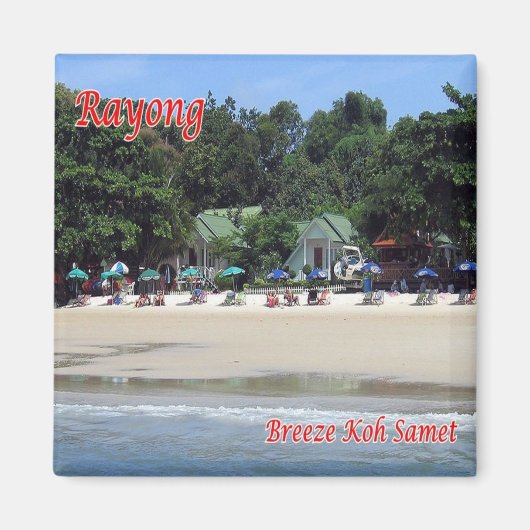 Aimant zTH018 RAYONG, KOH SAMET plage mer brise, réfrigér (Devant)