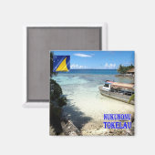 Aimant zTK005 NUKUNONU, île des Tokélaou, Océanie, Fridge (Recto/Verso)