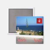 Aimant zTN011 MAHDIA, Tunisie, Afrique, réfrigérateur (Recto/Verso)