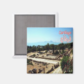 Aimant zTN022 CARTHAGE, Ruines, Tunisie, Afrique, Frigo (Recto/Verso)