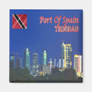 Aimant zTT005 TRINIDAD, Skyline, Port d'Espagne, Frigo