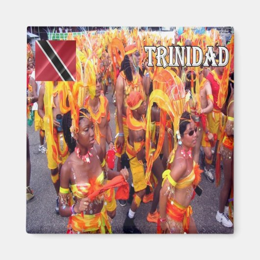 Aimant zTT006 TRINIDAD, Trinité-et-Tobago, Carnaval, Frig (Devant)