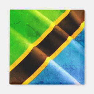 Aimant zTZ002 TANZANIE, Drapeau, Afrique, Réfrigérateur